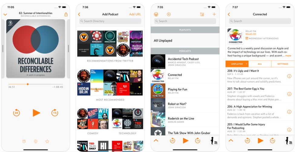 Best Podcast Listening Apps on iOS : Overcast